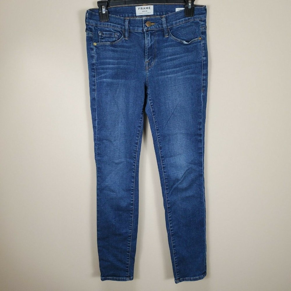 Frame Le Skinny de Jeanneβ womens 27 medium wash